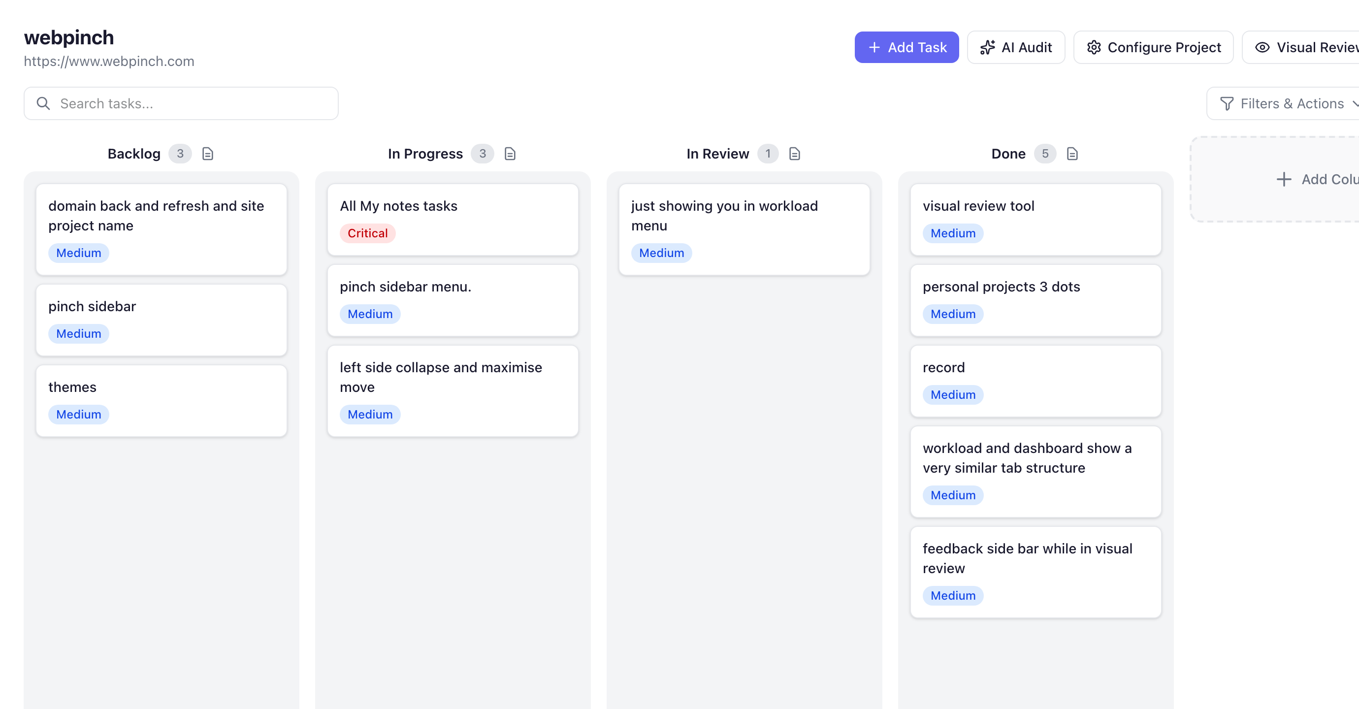 Kanban board